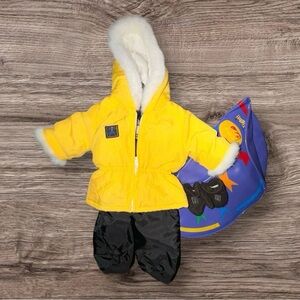 Vintage Pleasant Company American Girl Snowsuit Set Jacket Pants Hat Tube